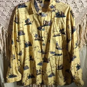 Flannel Print Shirt Vintage